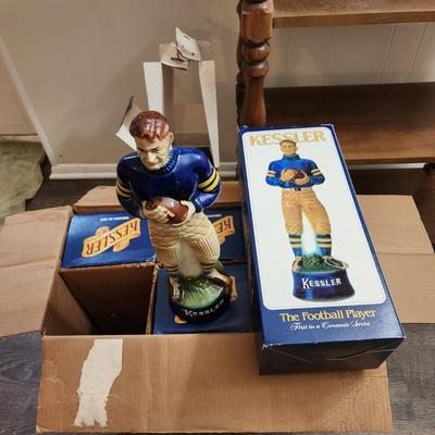 6 Kessler The Football Player Decanters First in Series 1980