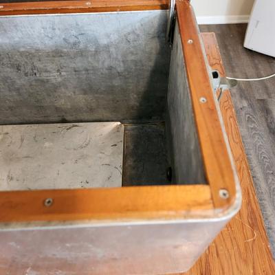 Vintage Aluminum Camping Cooler & 3 Folding Camp Seats Chair