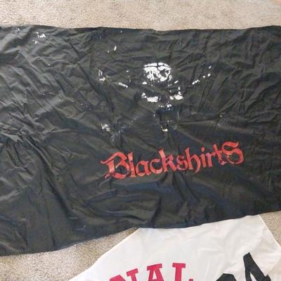HUSKERS-BLACKSHIRTS AND NATIONAL CHAMPIONS FLAG