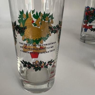 Complete 12 Days Of Christmas Glasses
