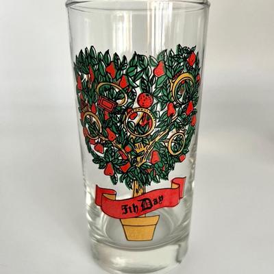 Complete 12 Days Of Christmas Glasses