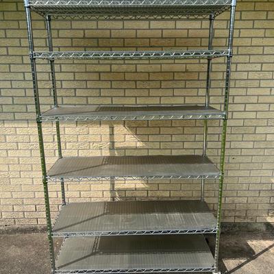 Metal Shelf with Locking Wheels