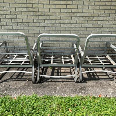 Vintage Aluminum Patio Chairs Set of 3