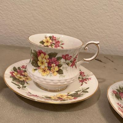 Lot of 3 Bone China Cups & Saucers