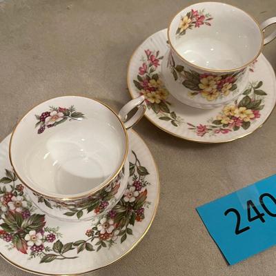 Lot of 3 Bone China Cups & Saucers