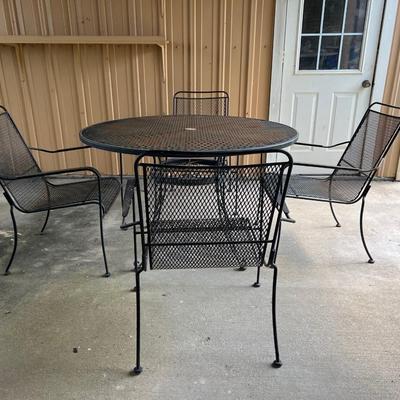 Wrought Iron Table with 4 Chairs