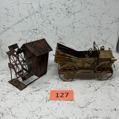 Vintage Copper Wind up Musical Figures #3