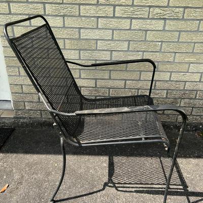 Pair of Wrought Iron Chairs and Small Table