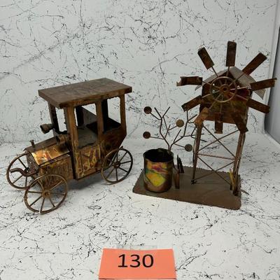 Vintage Copper Wind up Musical Figures #5