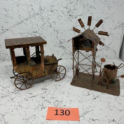 Vintage Copper Wind up Musical Figures #5