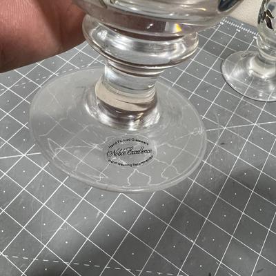 Nobel Excellence Hand Painted Glass Tumblers (4) 