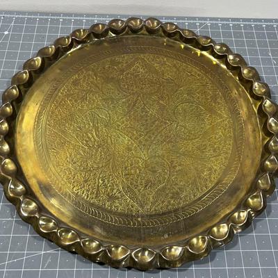Brass Platter  and wall hanging 