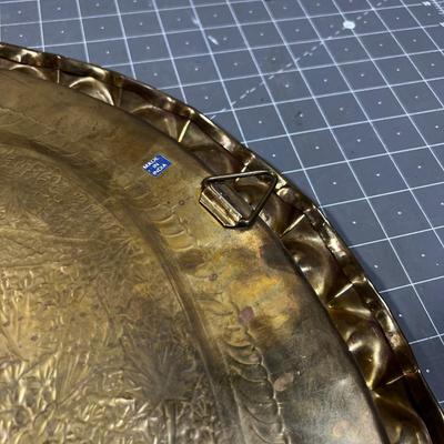 Brass Platter  and wall hanging 