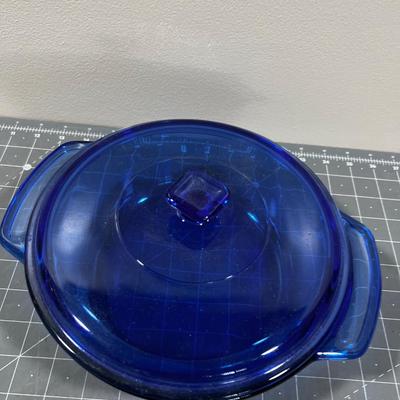Anchor Hocking Blue Glass Casserole Dish 1-1/2 Quart