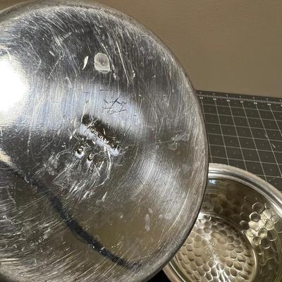Aluminum Serving items: Vegetable Bowl and Ice Bucket