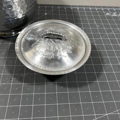 Aluminum Serving items: Vegetable Bowl and Ice Bucket