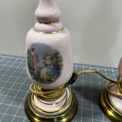 Pink Porcelain Lamps