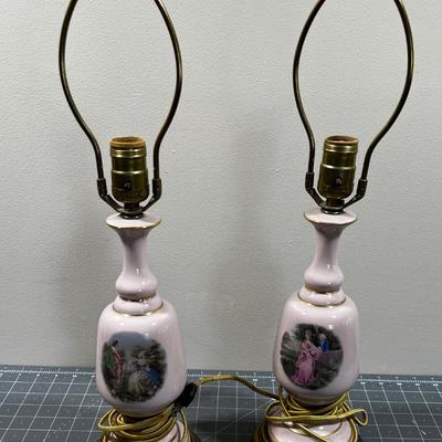 Pink Porcelain Lamps