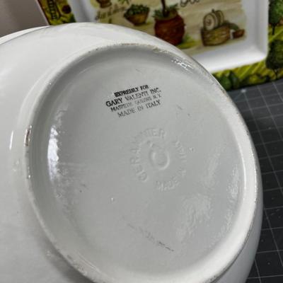 Serving Tray and Spaghetti Bowl  