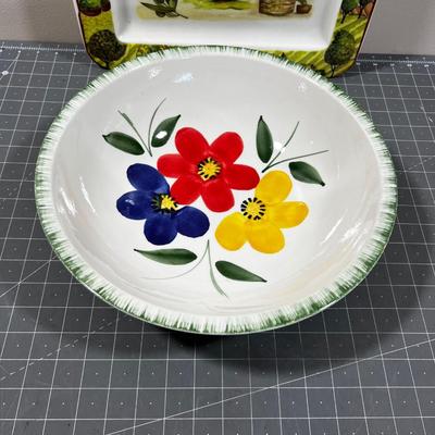 Serving Tray and Spaghetti Bowl  