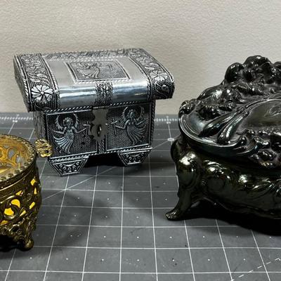 Metal Keepsake Boxes (3) 