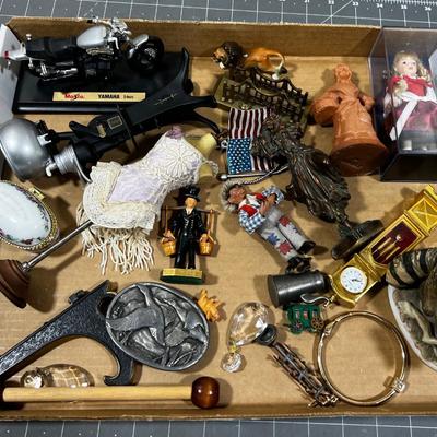 Another Tray of Mixed Miniatures. Racoon, Lion, Belt Buckle etc.