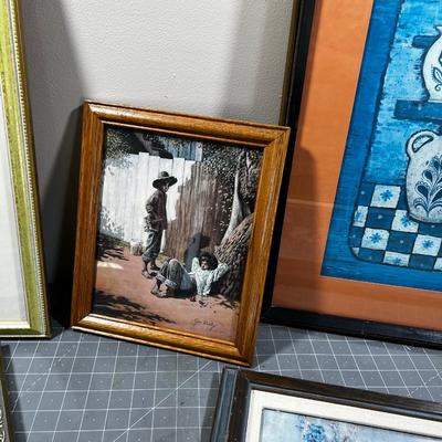 Grouping of Art Prints Framed 