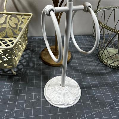 Light Metal: Candelabra, Basket, Towel Holder etc.