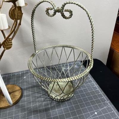 Light Metal: Candelabra, Basket, Towel Holder etc.