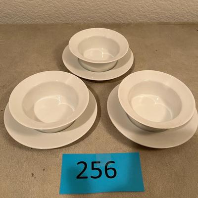 Lot of 3 White porcelain ramekins