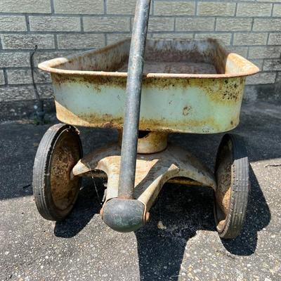 Vintage Wagon Rusty Yard Art