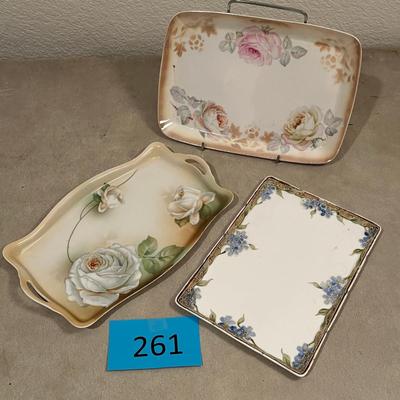 Lot of 3 Bone China Trays