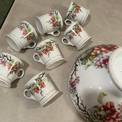Antique Tom & Jerry Punch Bowl Set