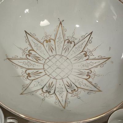 Antique Tom & Jerry Punch Bowl Set