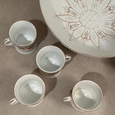 Antique Tom & Jerry Punch Bowl Set