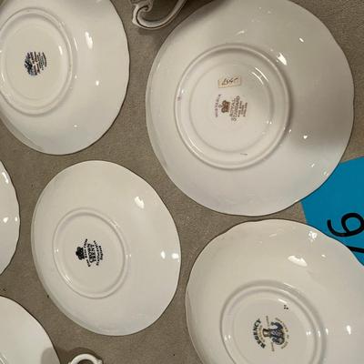 Lot of 6 Bone China Cups & Saucers