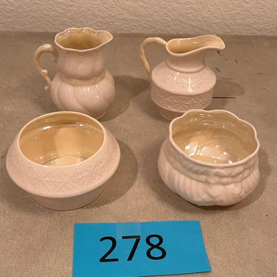 Belleek China Cream & Sugar sets