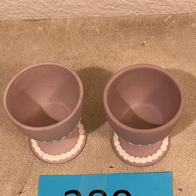 Wedgwood Lavendar Jasperware Egg Cups