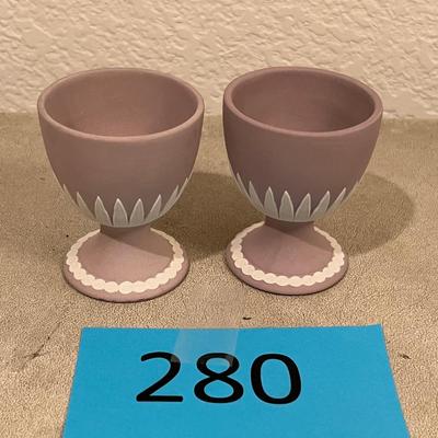 Wedgwood Lavendar Jasperware Egg Cups