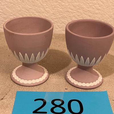 Wedgwood Lavendar Jasperware Egg Cups