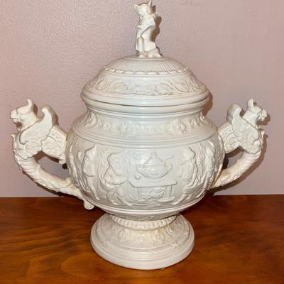 Stunning antique biscuit jar