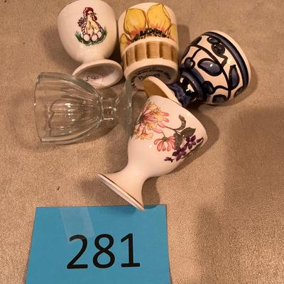 Assortment of egg cups