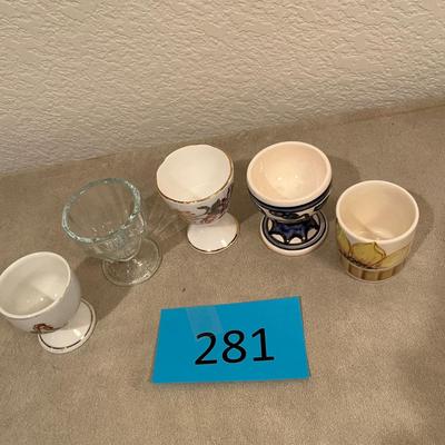 Assortment of egg cups