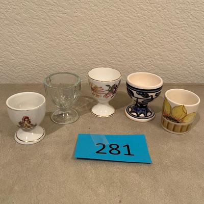 Assortment of egg cups