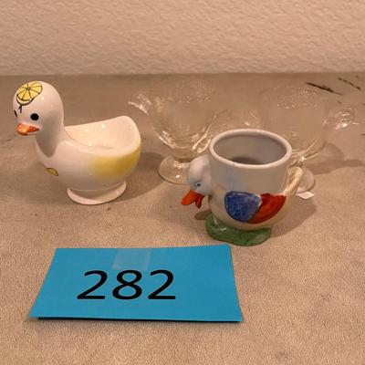 Chicken & Duck shaped egg cups