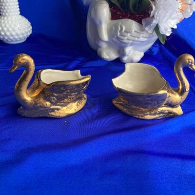 STANGOL GOLDEN GEESE AND AVON PORCELAIN