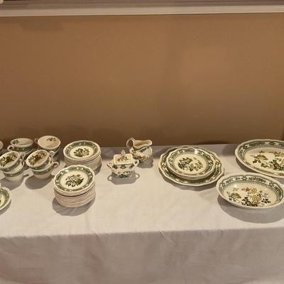 Masonâ€™s â€œManchuâ€ Green Ironstone China Set