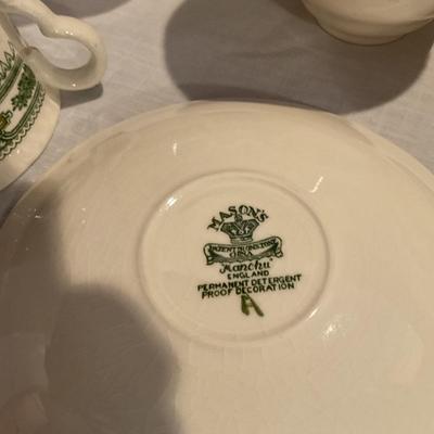 Masonâ€™s â€œManchuâ€ Green Ironstone China Set