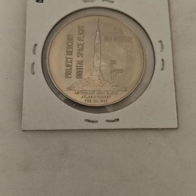 1962 John Glenn Jr white medal