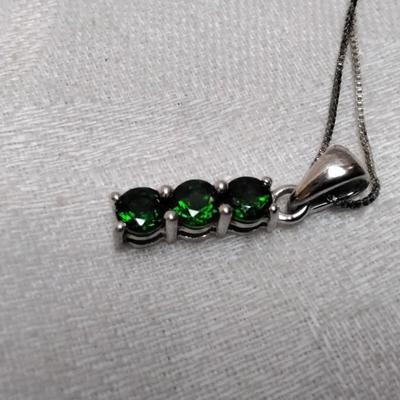 The Genuine Gemstone Channel (England) Peridot 18" 925 Necklace